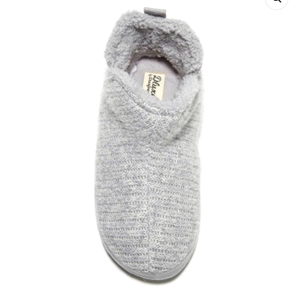 Dluxe by Dearfoams Women's Knit Bootie Slippers - Picture 2 of 3